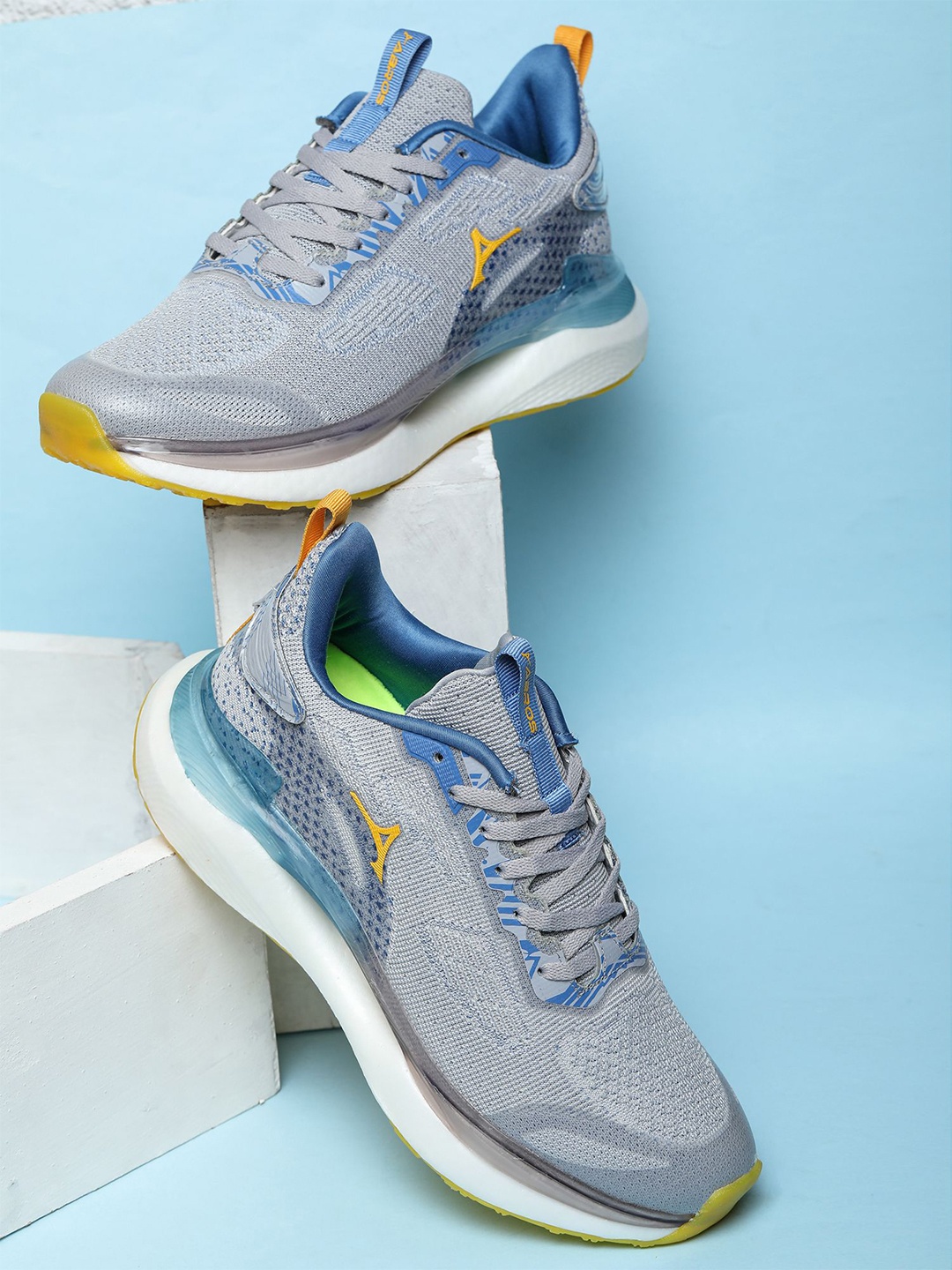 

ABROS Men Mesh Running Shoes, Grey