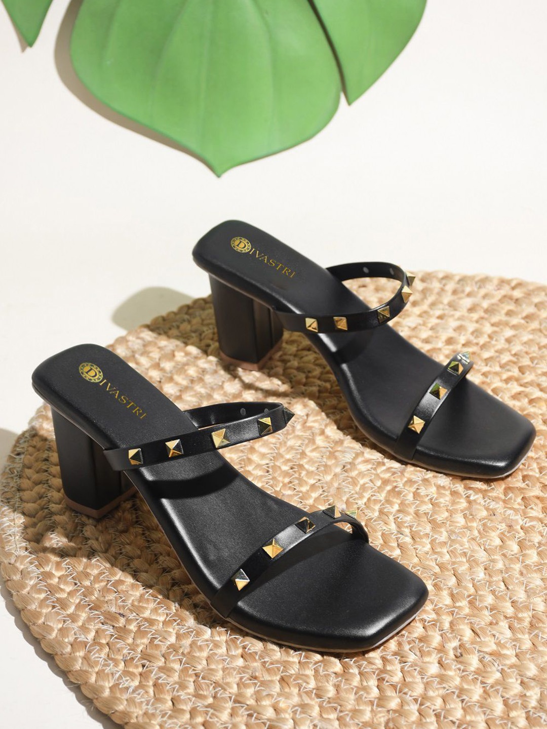

DIVASTRI Women Block Sandals, Black