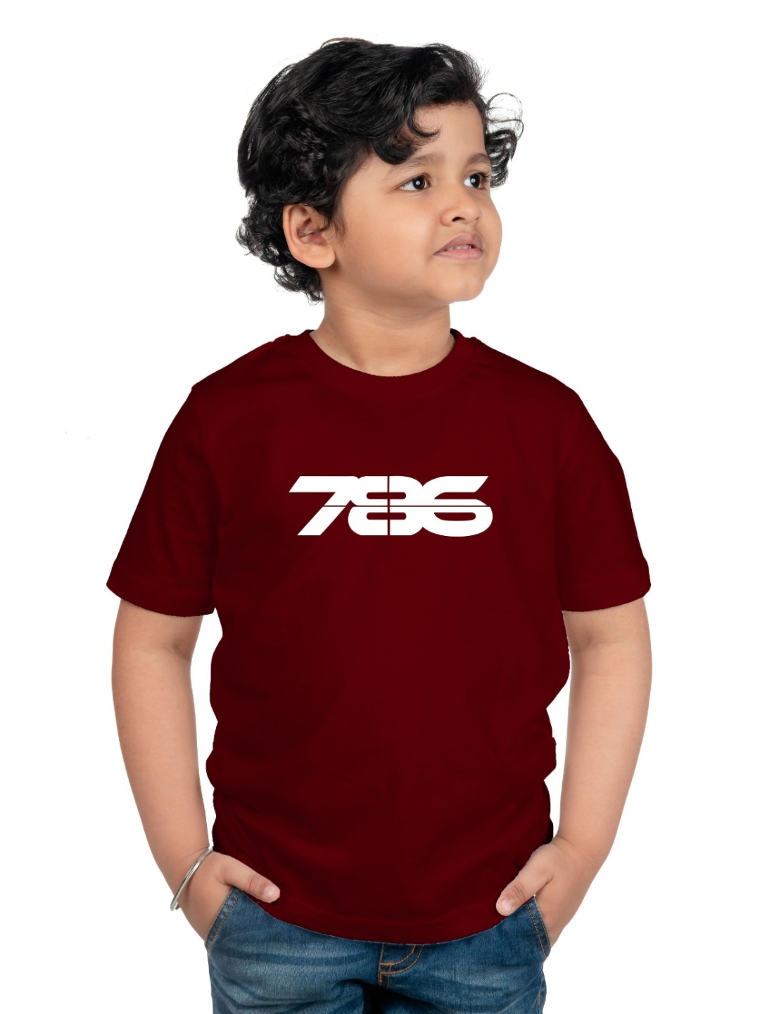 

Chombooka Kids Typography Printed Round Neck Cotton T-shirt, Maroon
