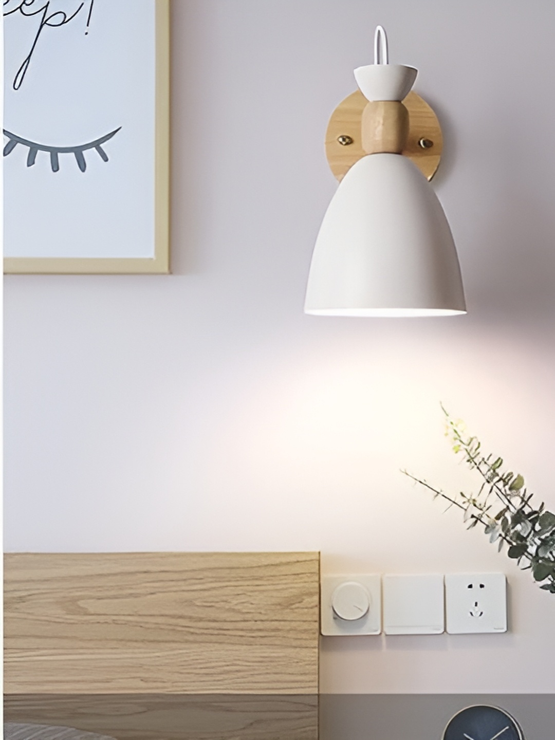 

KINIS White & Beige Frustum Shaped Aluminium Wall Lamp