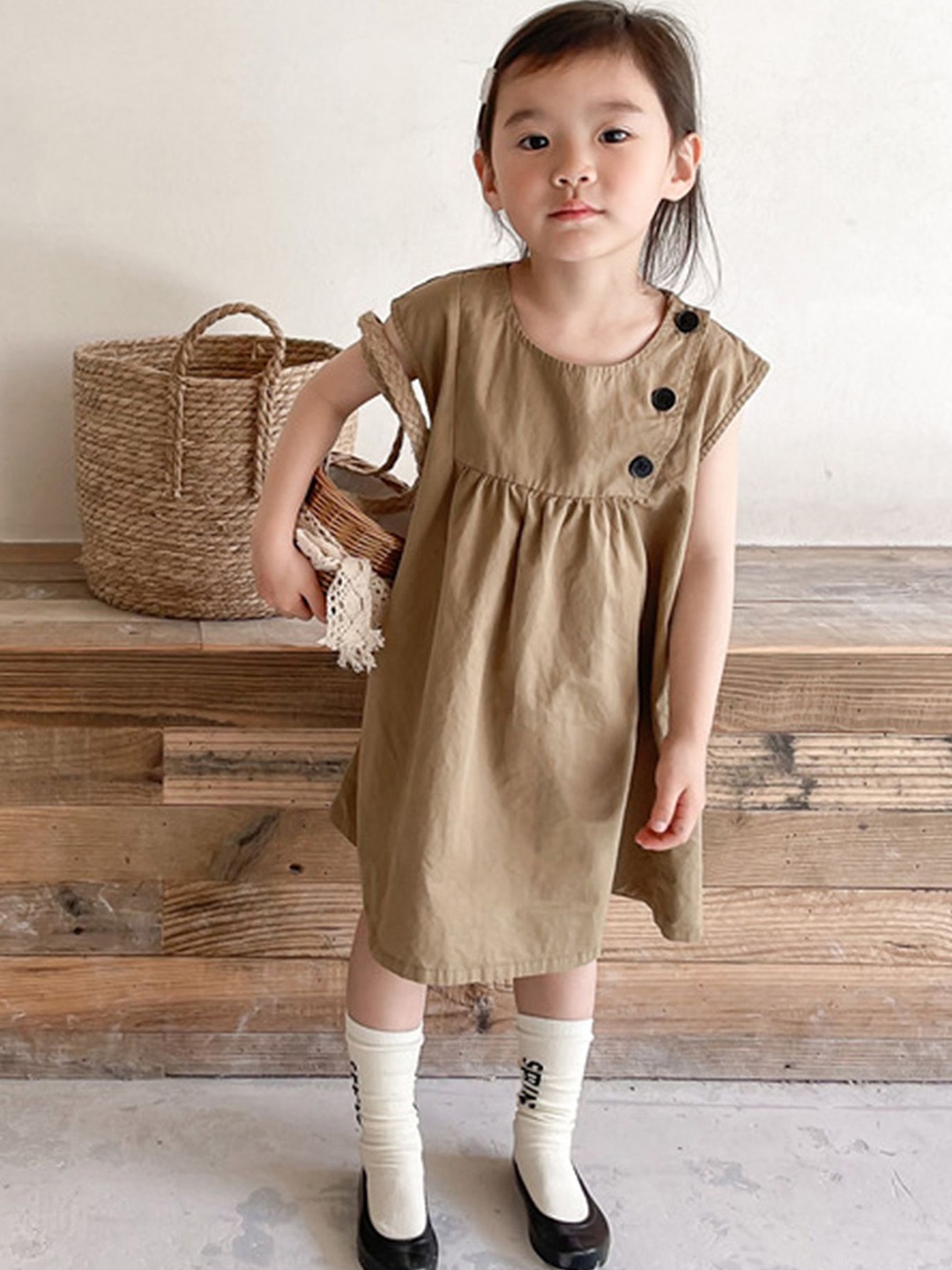 

LULU & SKY A-Line Dress, Khaki