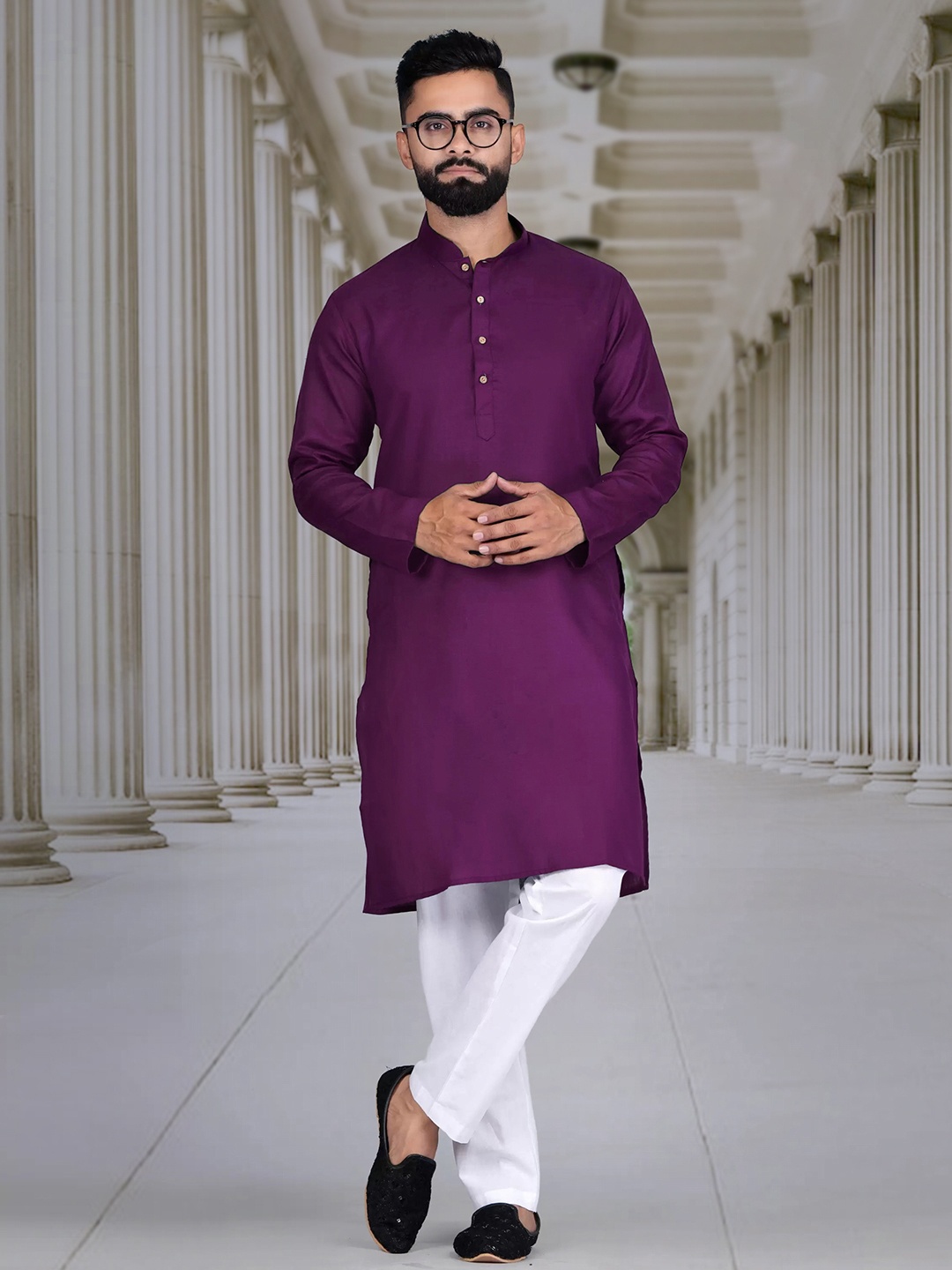 

Moda Rapido Men Kurta, Purple