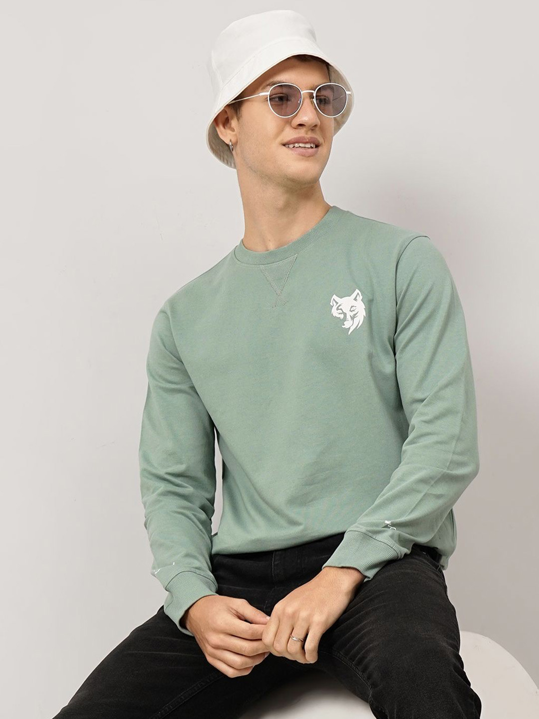 

Genoa Men Printed Pullover Sweatshirt, Blue
