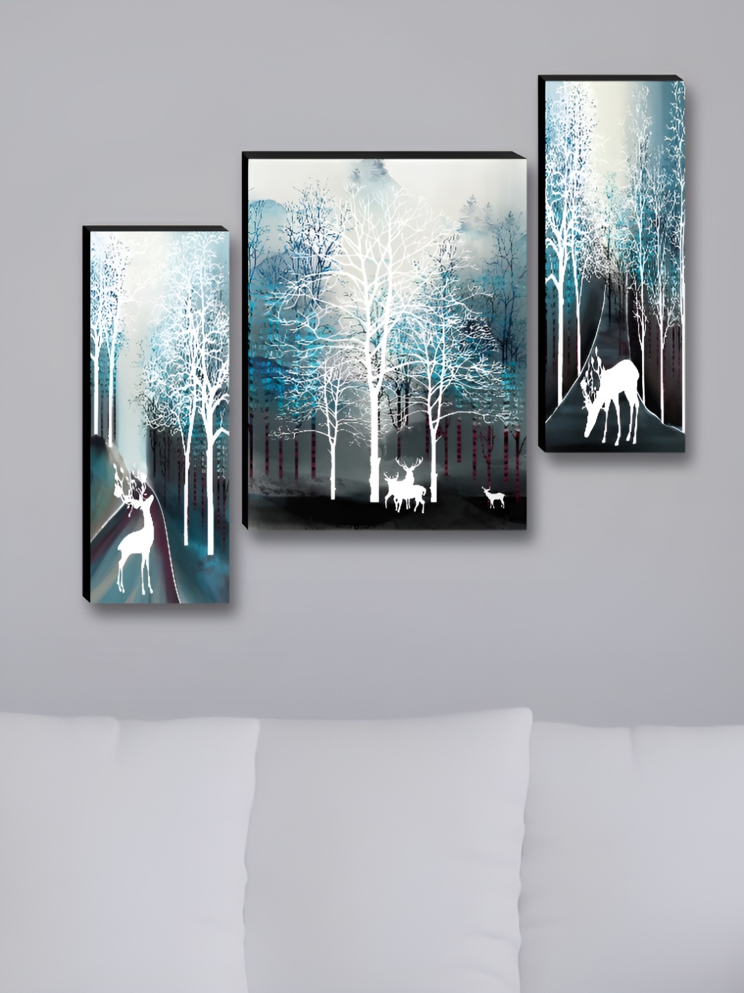 

Myntra Elegant Homes White & Blue 3 Pieces Floral & Botanical Wall Art