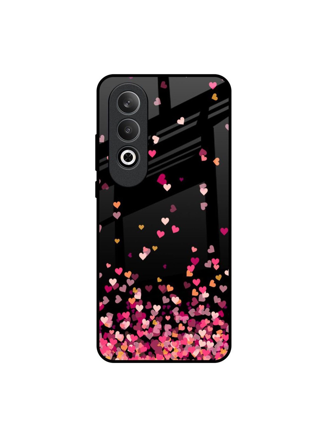 

QRIOH Heart Rain Fall OnePlus Nord CE4 5G Impact Resistant Back Case, Black