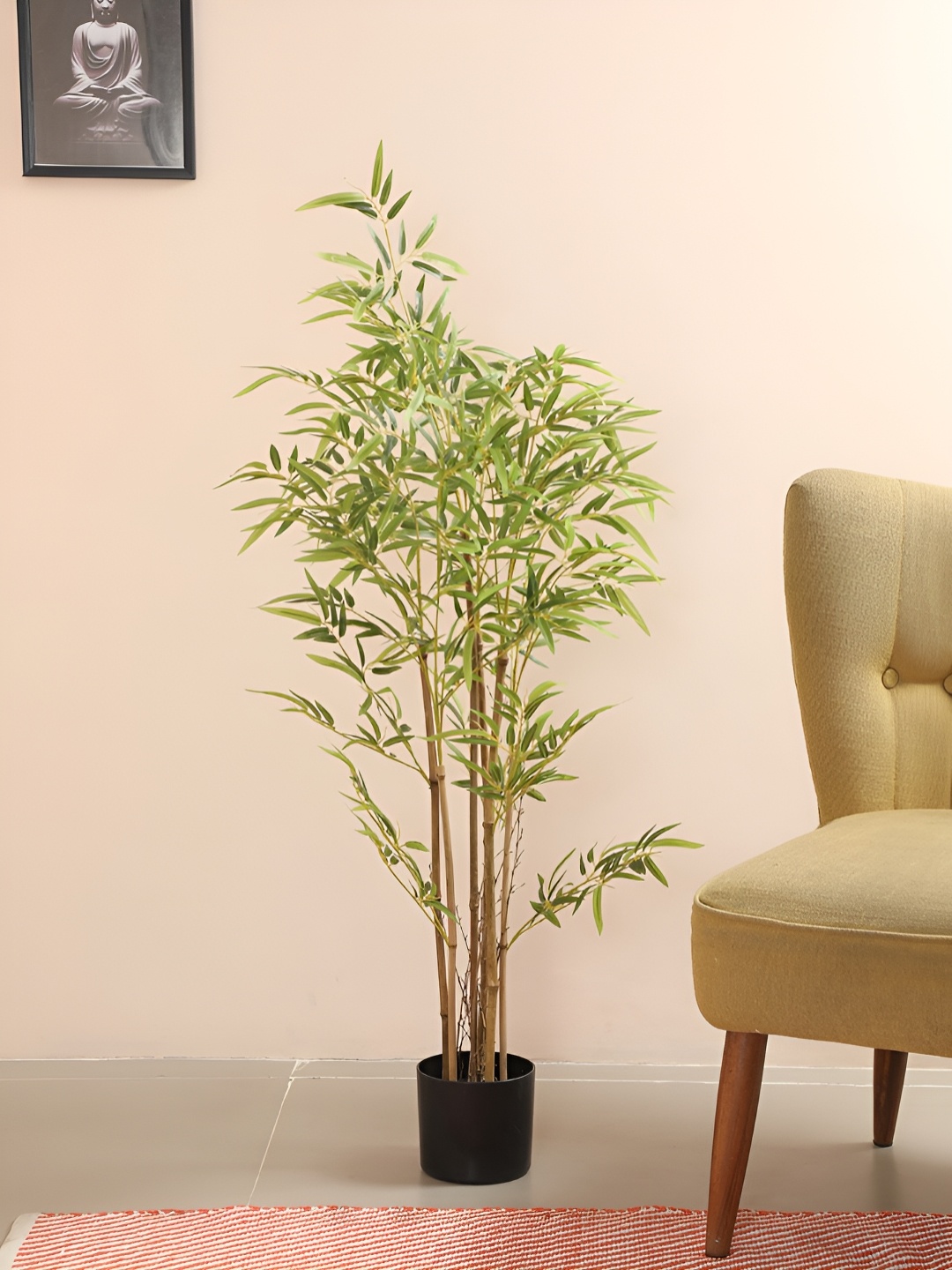 

Home Bloom Green & Black Artificial Bamboo Plant With Pot