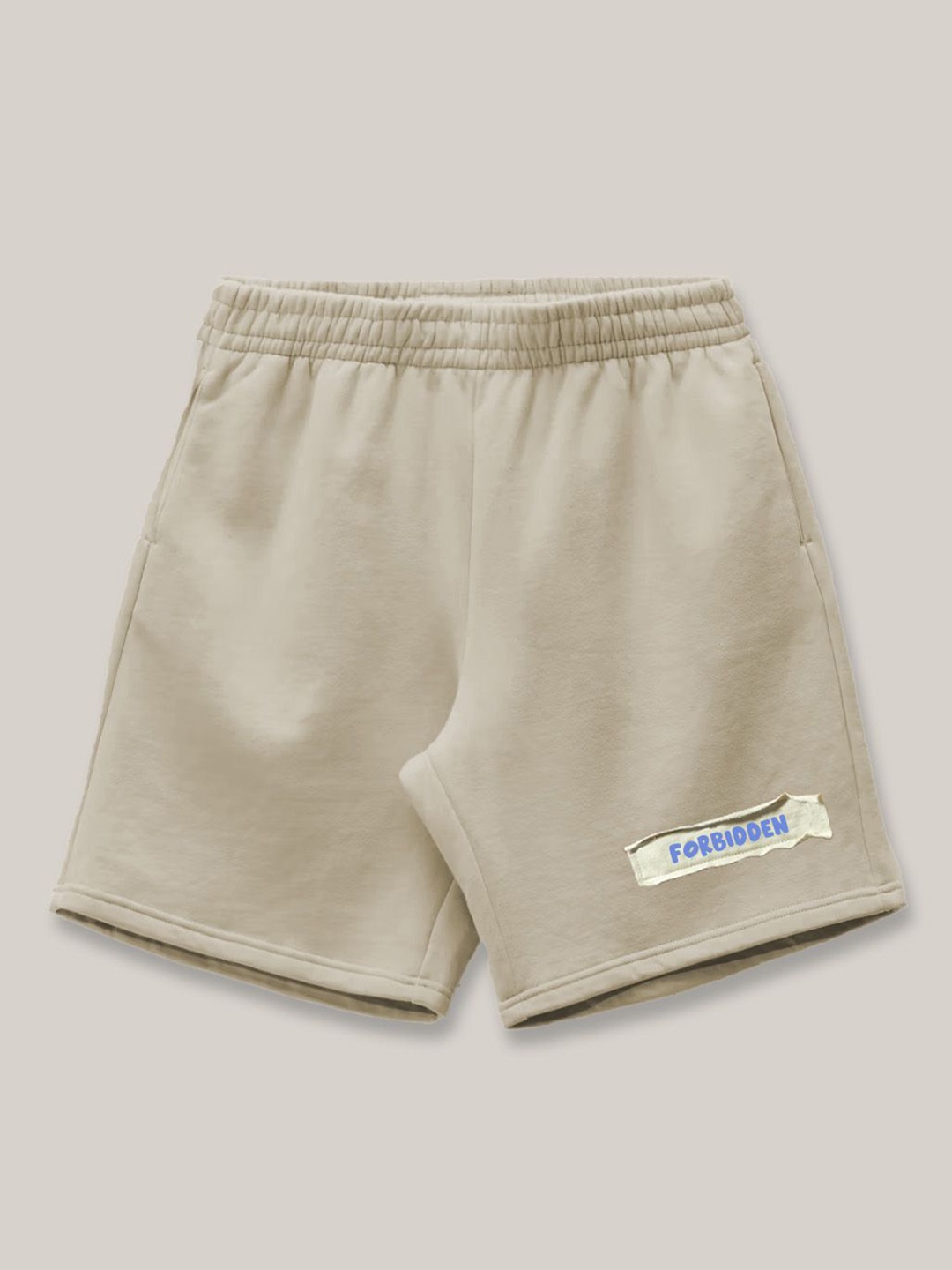 

The Forbidden Fruit I'm Sexy Men Loose Fit High-Rise Shorts, Off white