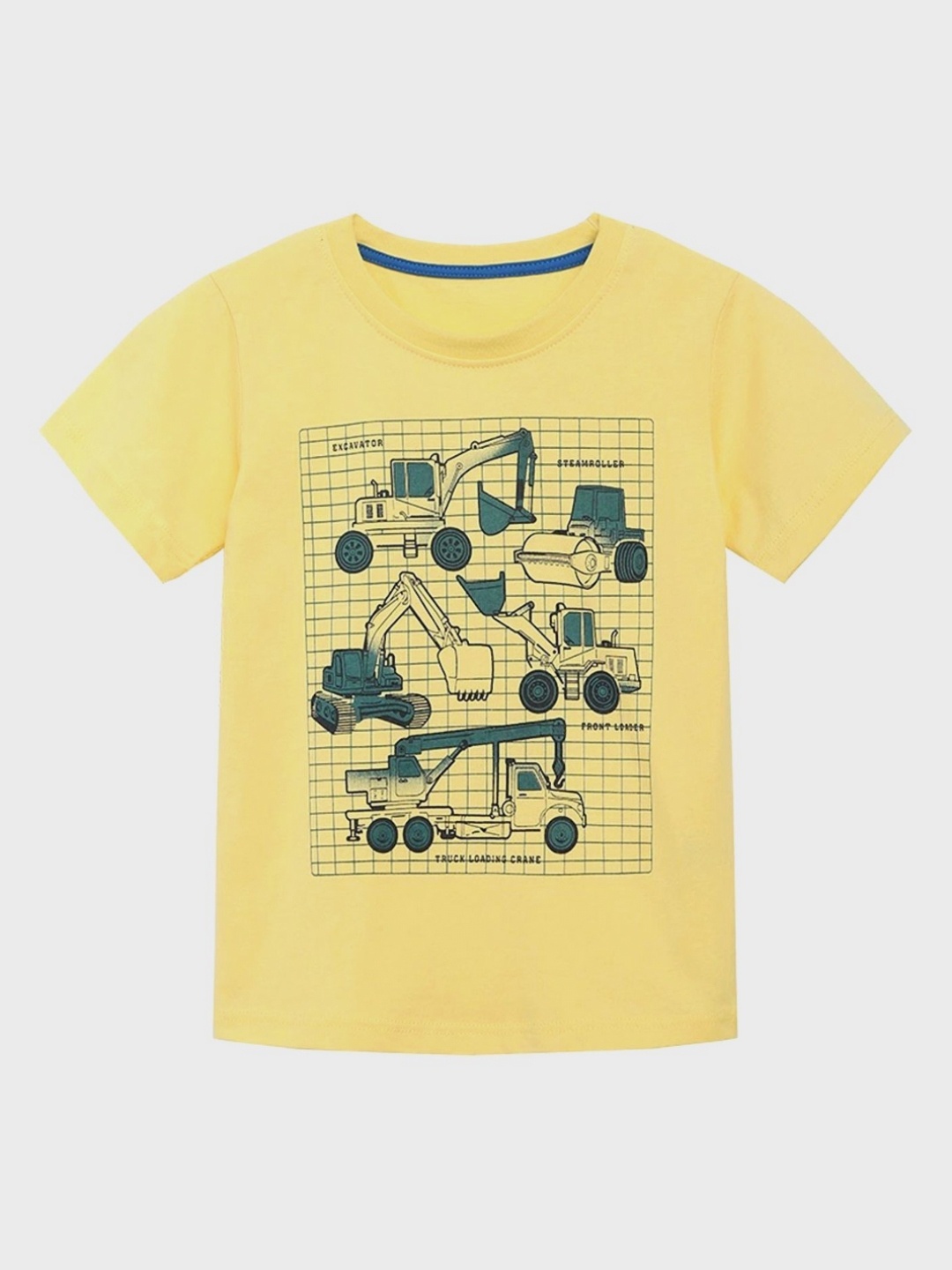 

LULU & SKY Boys Graphic Printed Pure Cotton Regular Fit T-shirt, Yellow