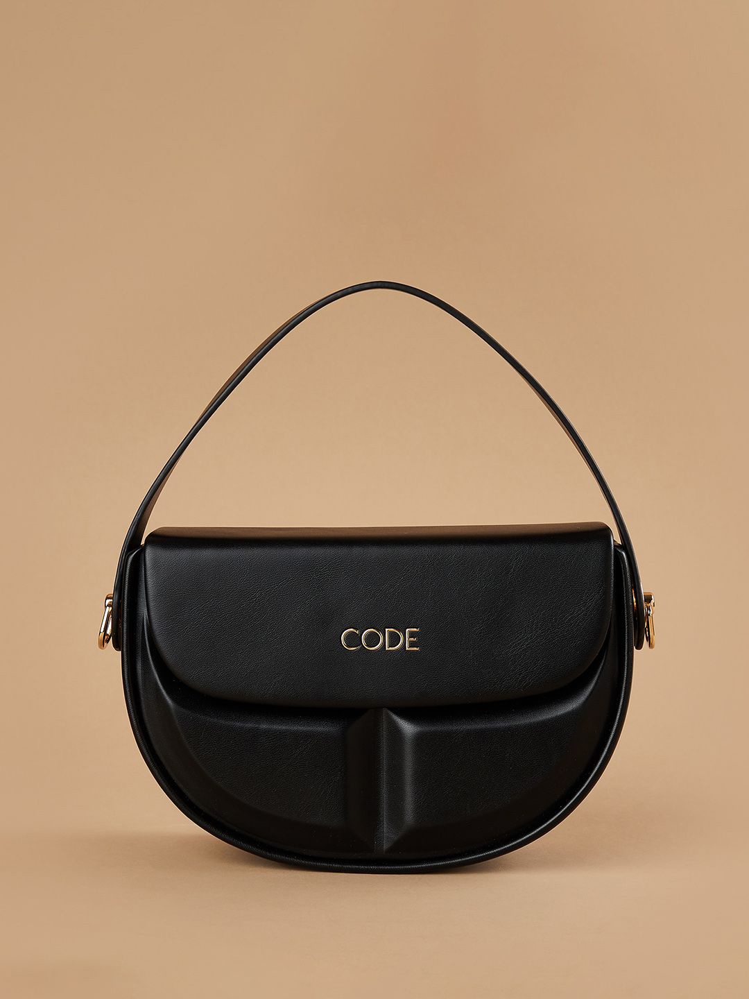 

CODE by Lifestyle Structured Sling Bag With Detachable Sling Strap, Black