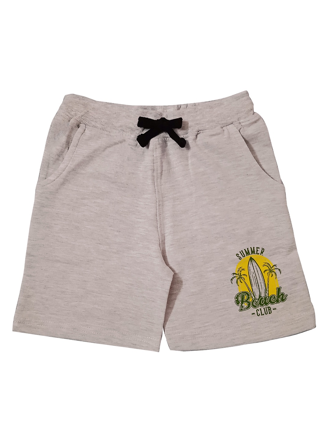 

SNOWFLAKES Kid Beach Club Print Cotton Shorts, White
