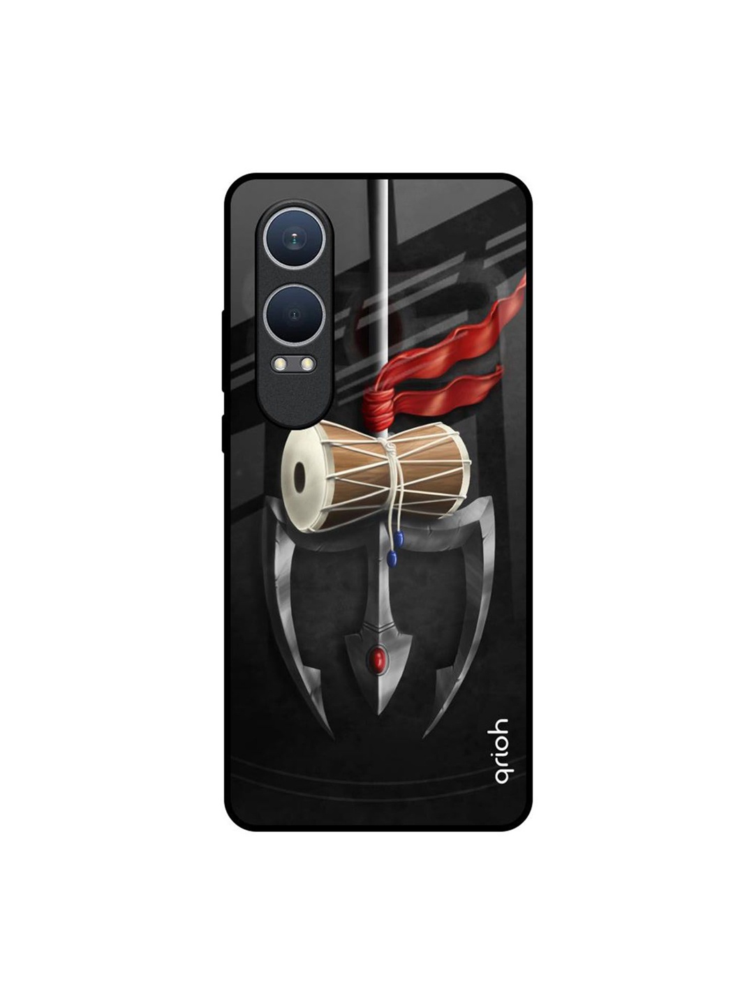

QRIOH Quirky Power Of Lord Glass OnePlus Nord CE4 Lite 5G Back Case, Black