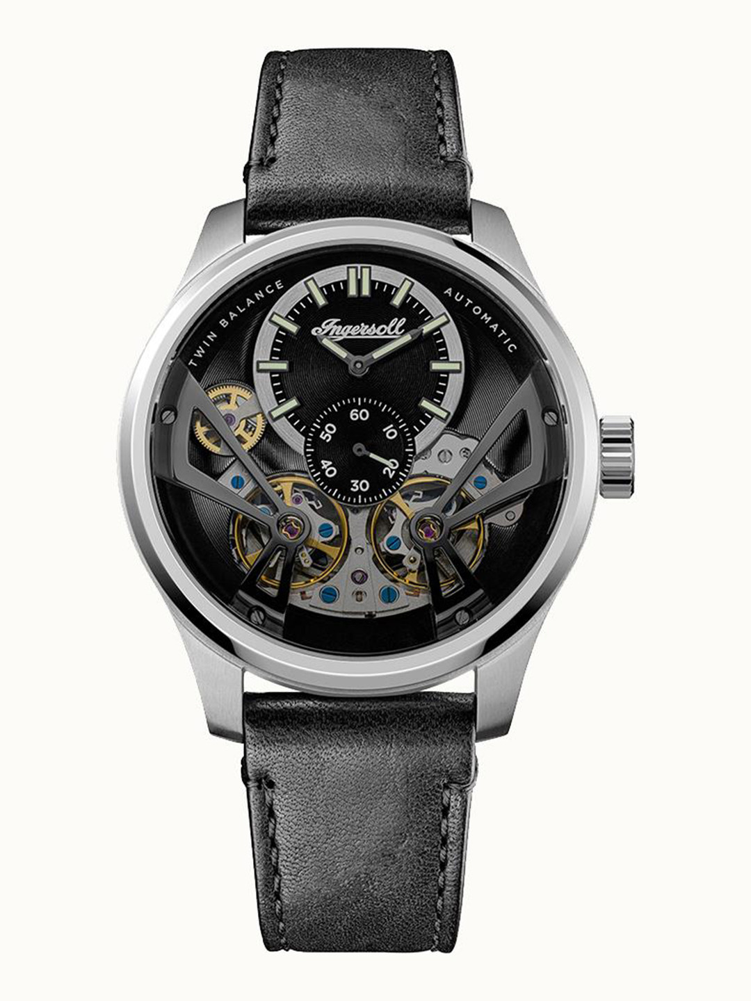 

Ingersoll Men Dial & Leather Straps Analogue Automatic Watch I16101, Black