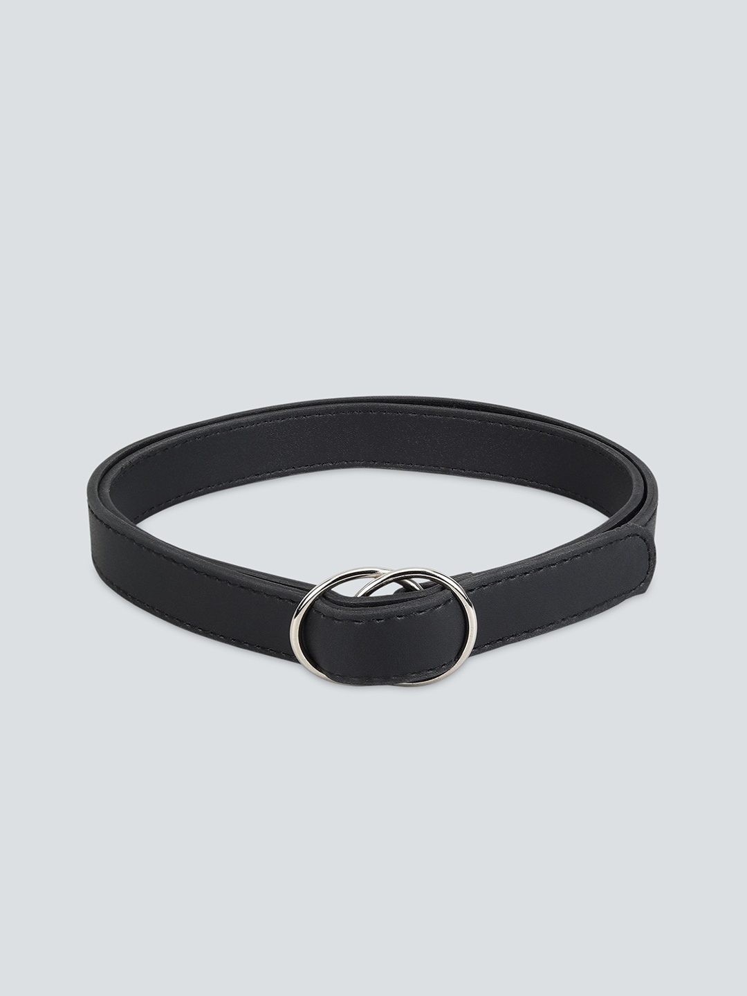 

HAPANI FASHION Women Pack Of 2 Leather Belt, Black