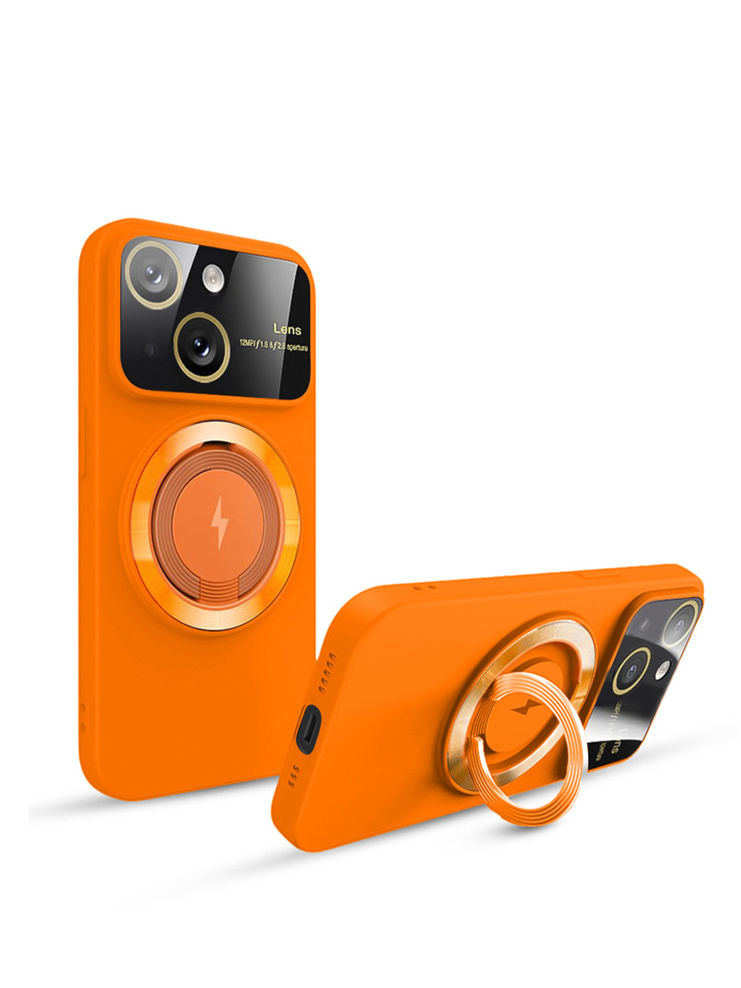 

QRIOH Solid iPhone 15 Back Case with Magsafe, Orange