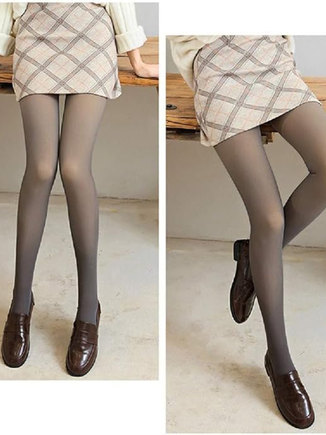 

Brauch Women Slim Fit High-Waist Stockings, Grey