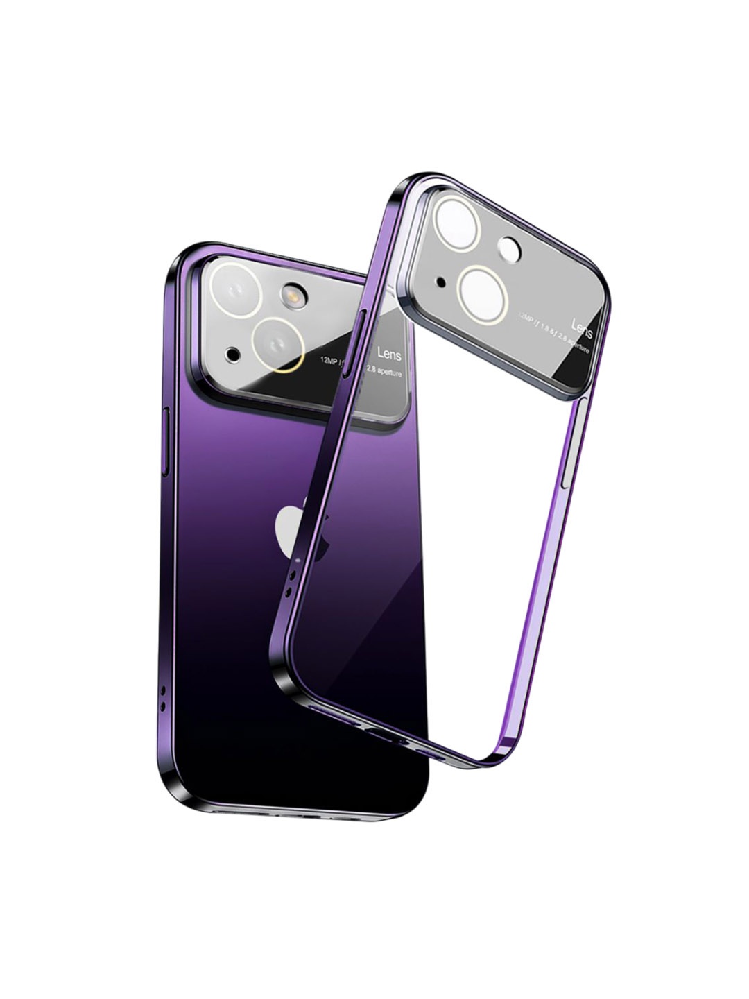 

QRIOH iPhone 14 Back Case Mobile Mobile Accessories, Purple