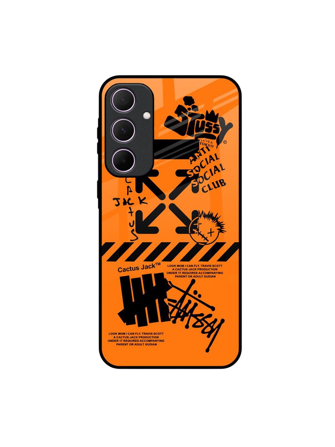 

QRIOH Anti Social Club Samsung Galaxy A35 5G Impact Resistant Back Case, Orange