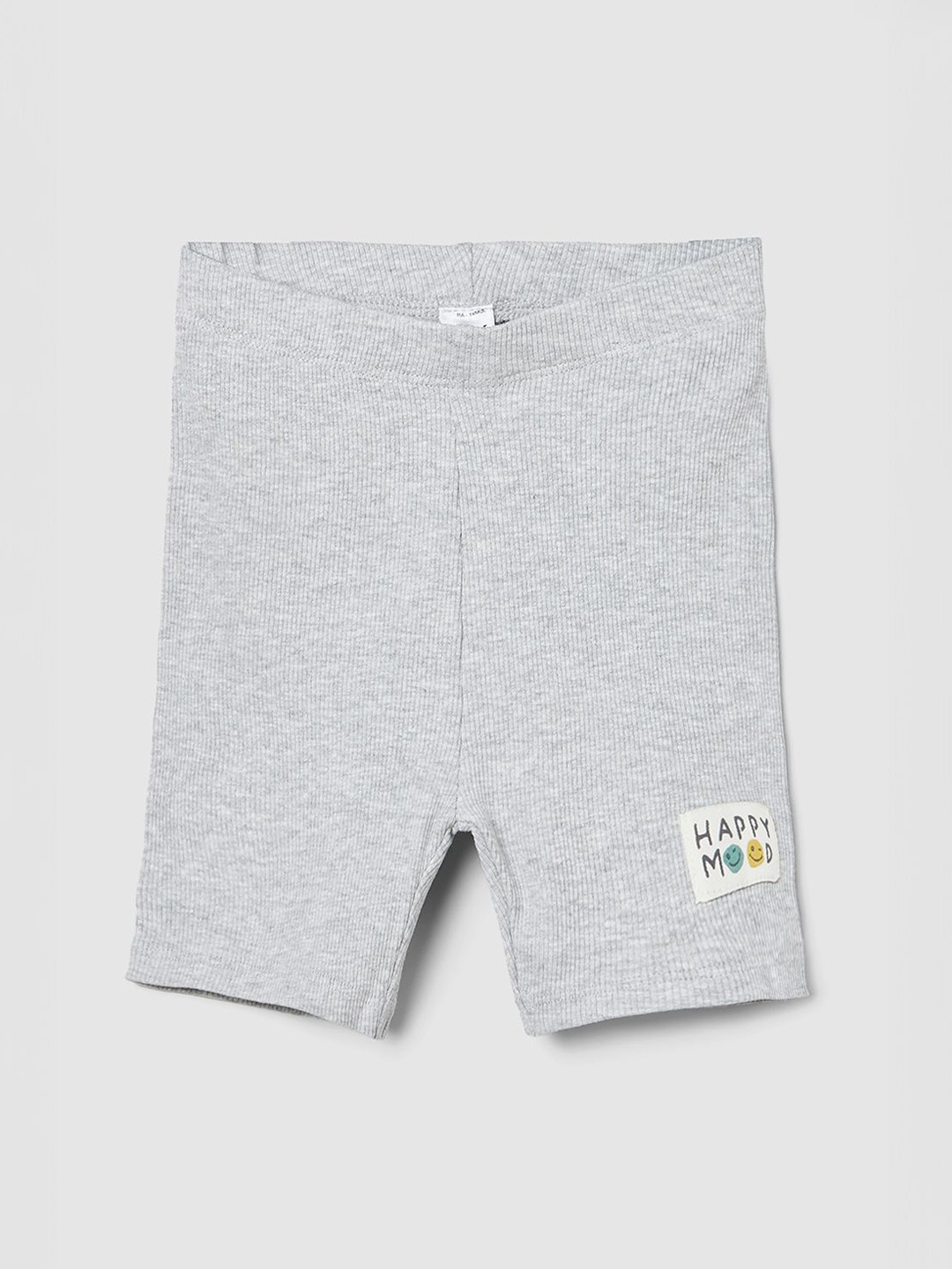

max Boys Regular Fit Mid-Rise Cotton Shorts, Grey
