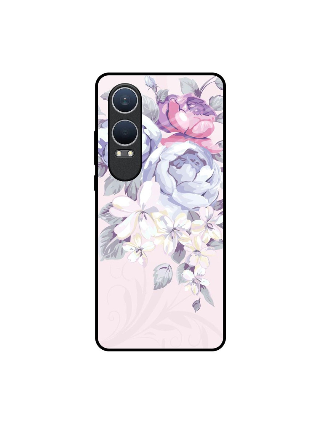 

QRIOH Elegant Floral OnePlus Nord CE4 Lite 5G Impact Resistant Back Case, Lavender