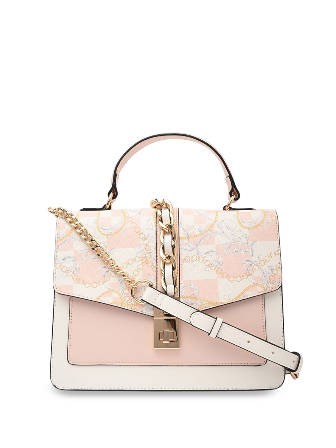 

ALDO Floral Printed Top Handle Satchel Bag, Pink