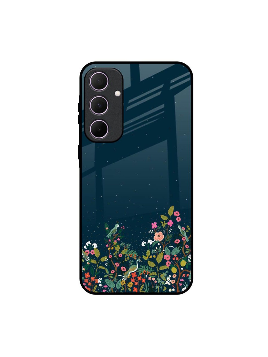 

QRIOH Small Garden Samsung Galaxy A35 5G Impact Resistant Back Case, Teal