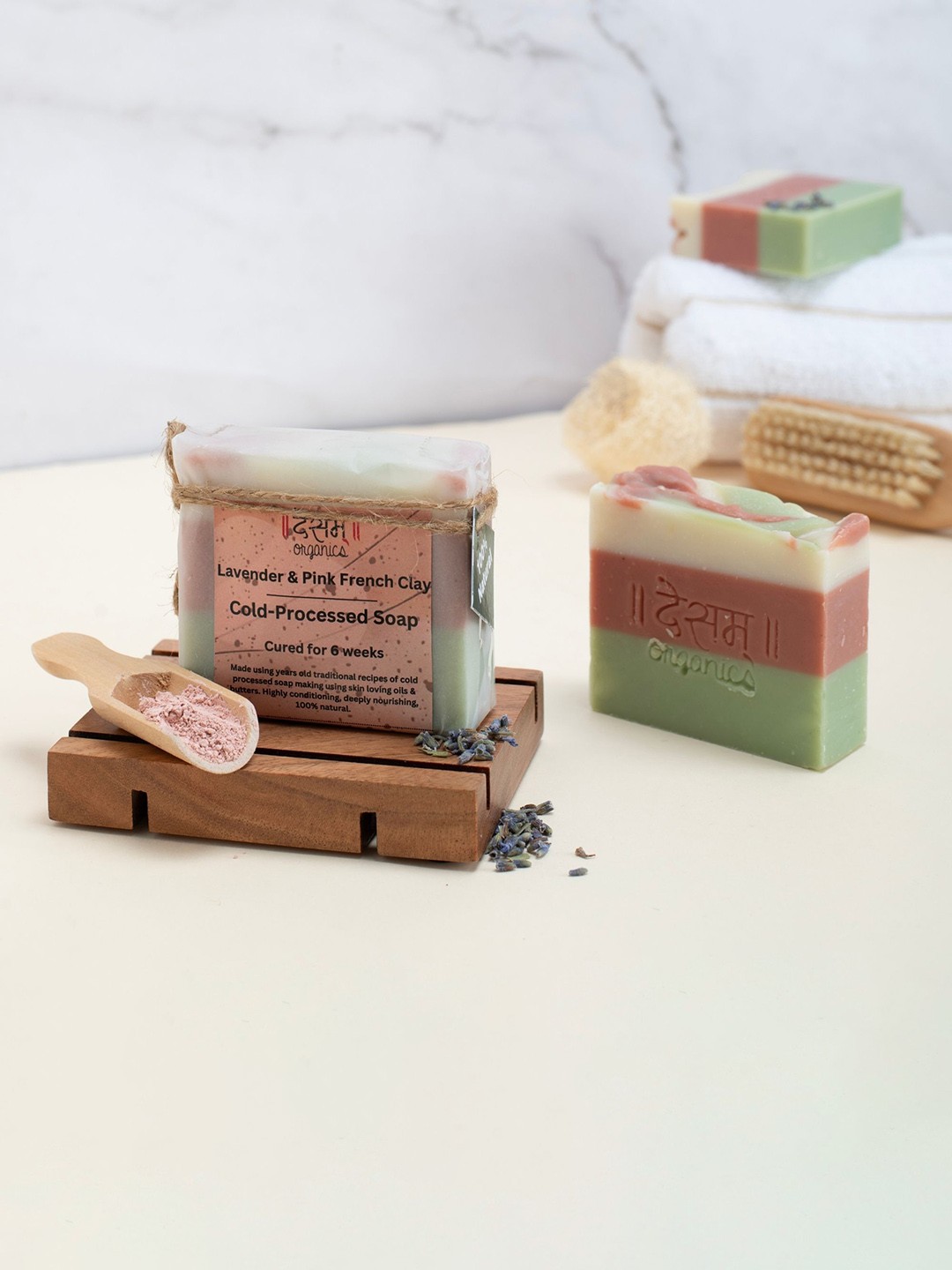 

Desam Organics Lavender & French Clay Cold Process Artisanal Soap - 100 g
