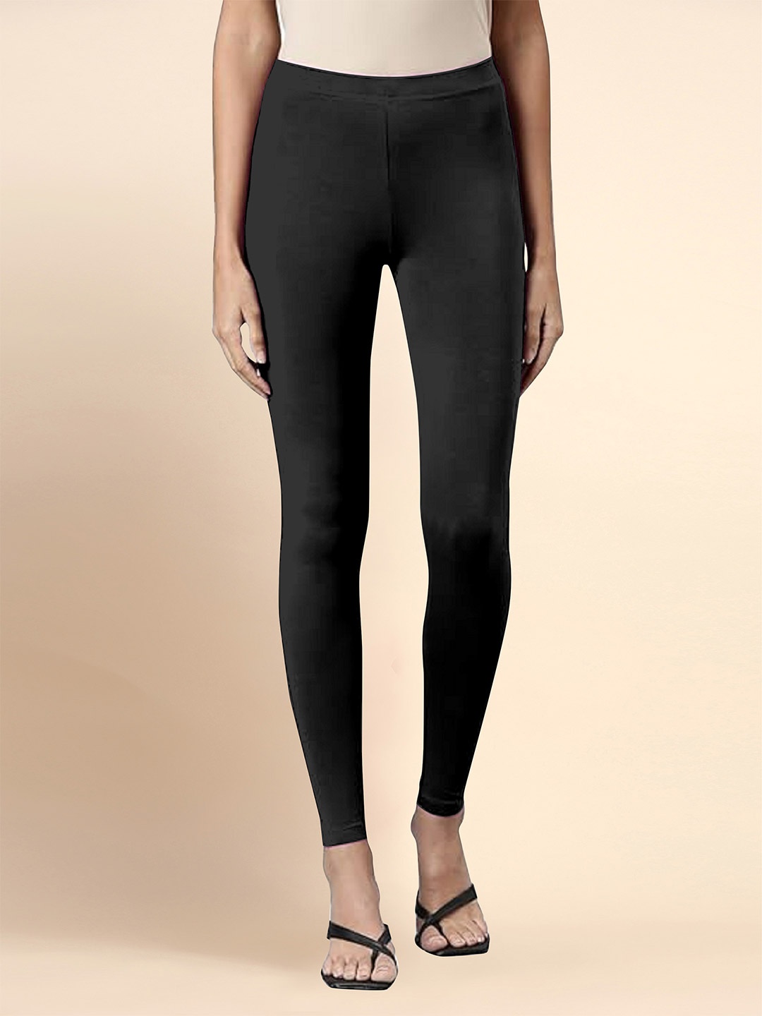 

Trendmalls Women Microfiber Stretch Soft Leggings With Ultrasoft Waistband, Black