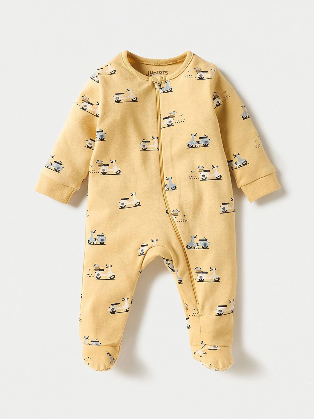 

Juniors by Babyshop Boys Printed Closed Feet Sleepsuit, Cream