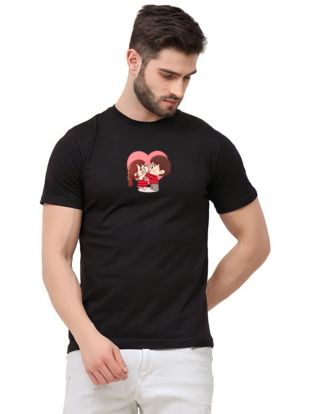 

THE BEETEL HOUSE Graphic Printed Pure Cotton T-shirt, Black