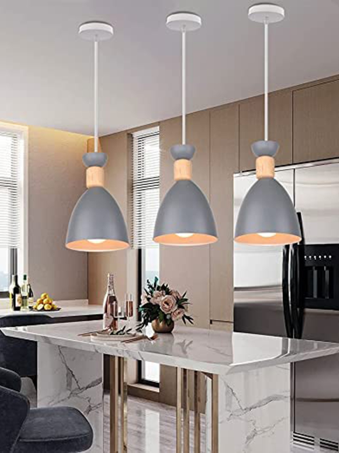 

GAUVIK Grey Aluminium Ceiling Lamp