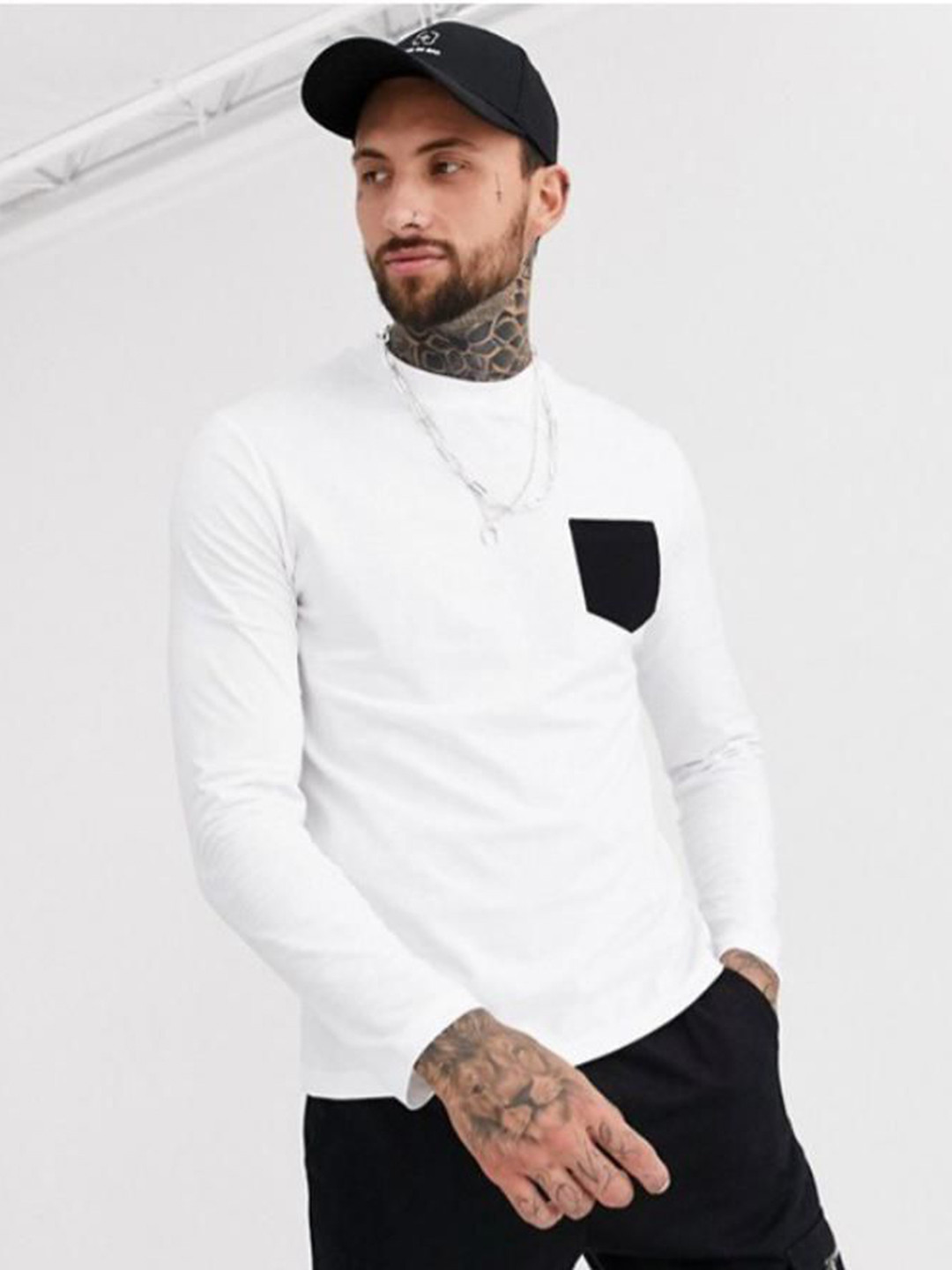 

Unicus Apparel Men Solid Round Neck Cotton T-shirt, White