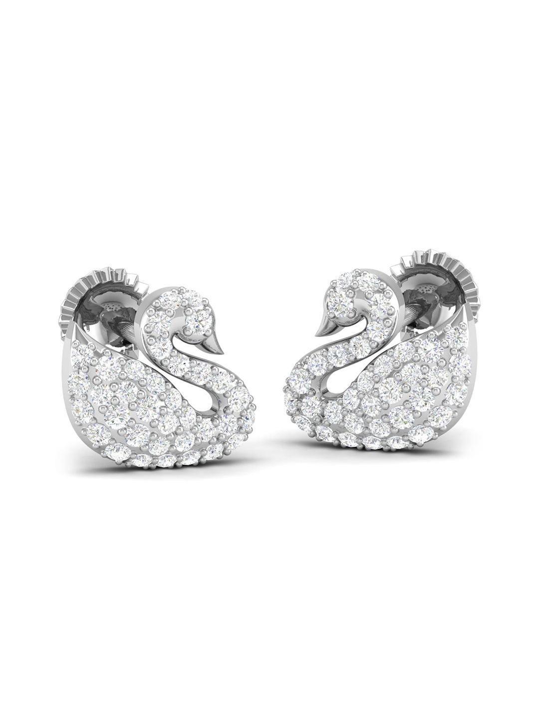 

AKSHAT SAPPHIRE 92.5 Sterling Silver Rhodium-Plated Contemporary Cubic Zirconia Studs, White