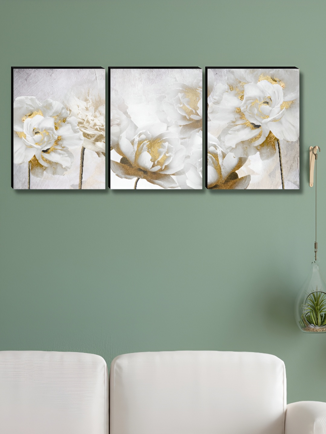 

Myntra Elegant Homes White & Gold-Toned 3 Pieces Floral & Botanical Wall Art