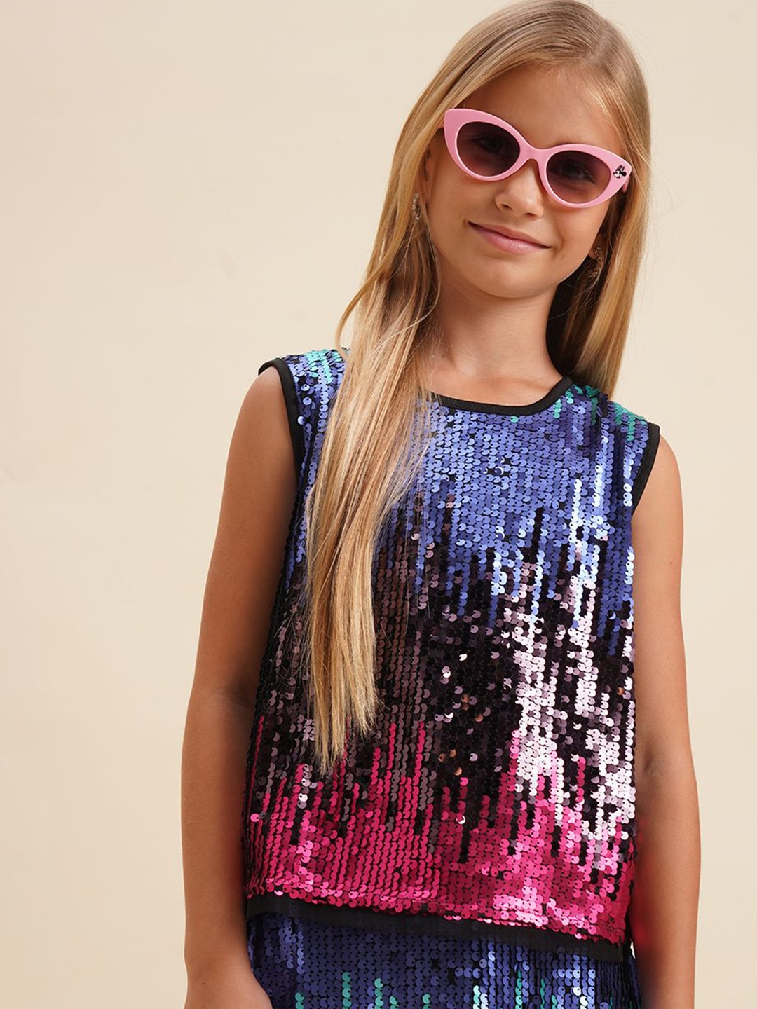 

Vero Moda Girls Embellished Top, Black