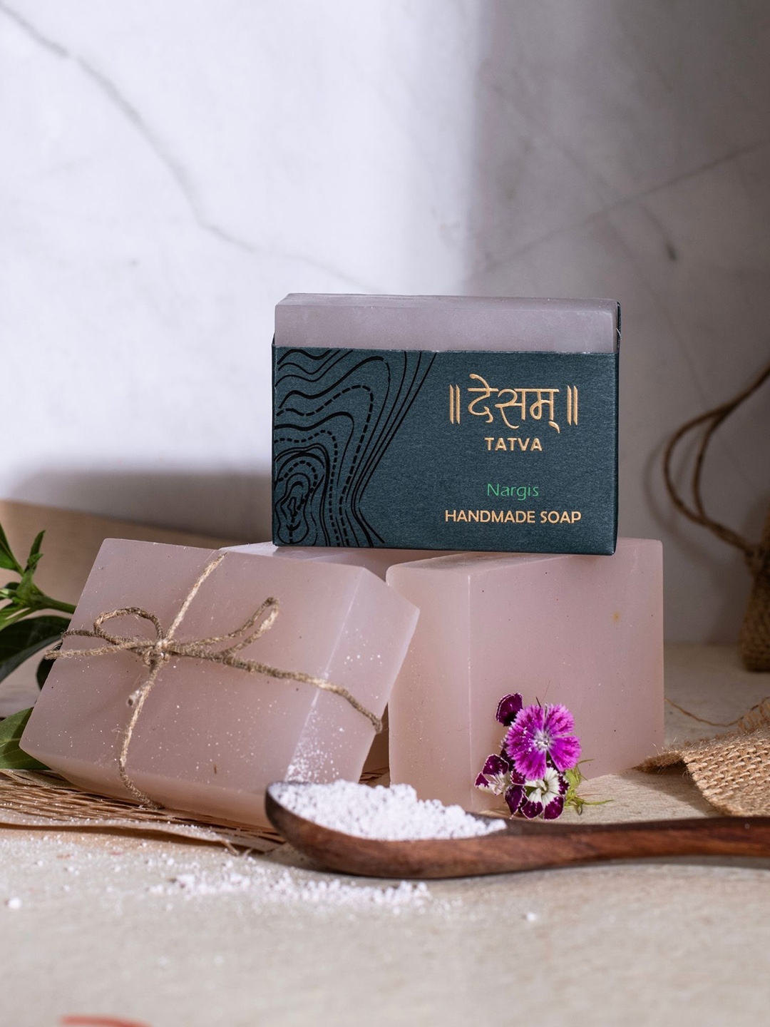 

Desam Organics Tatva Nargis Skincare Soap With Jojoba Oil For Nourishment - 100 ml, Peach