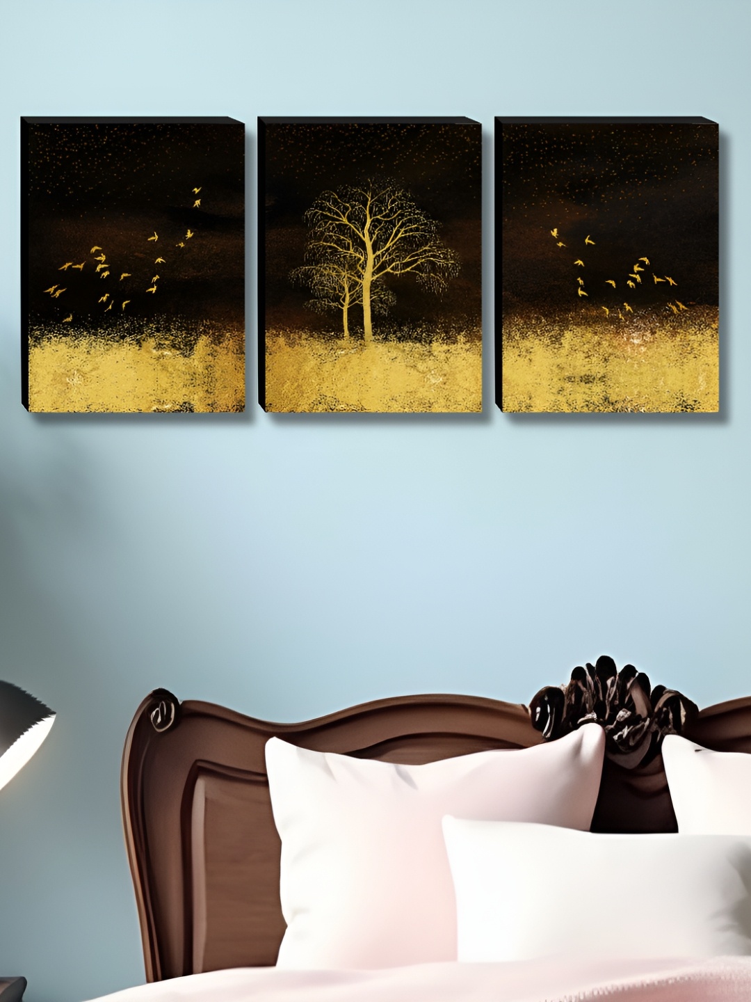 

Myntra Elegant Homes Brown & Gold-Toned 3 Pieces Tree Floral And Botanical Wall Arts