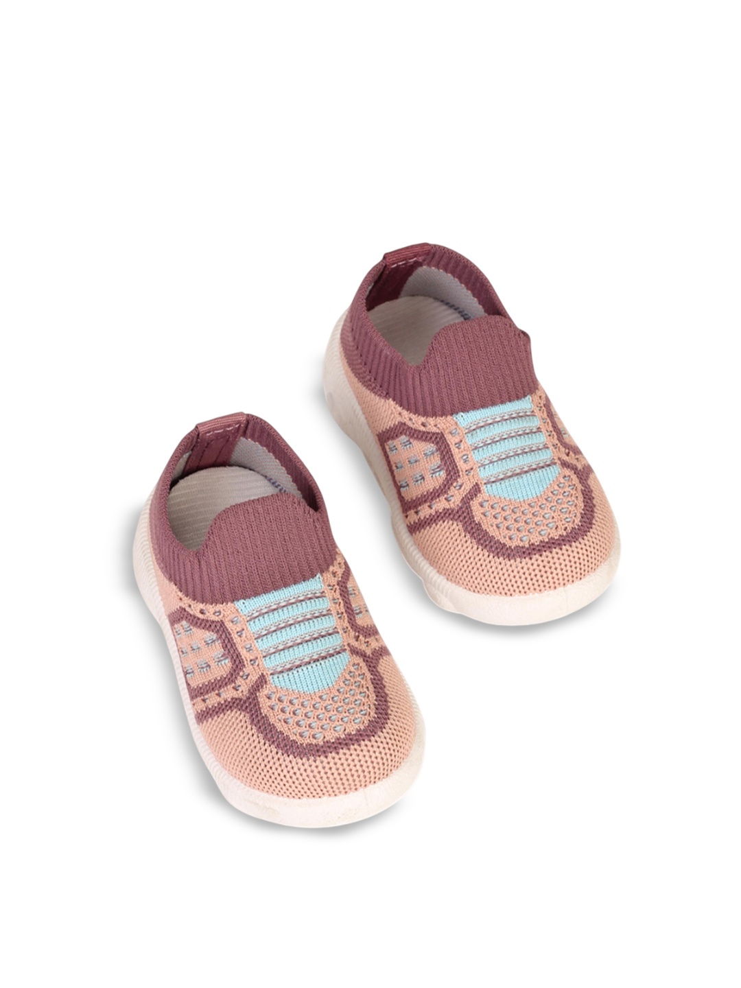 

Lil Lollipop Kids Lightweight Woven Design Slip-On Sneakers, Peach