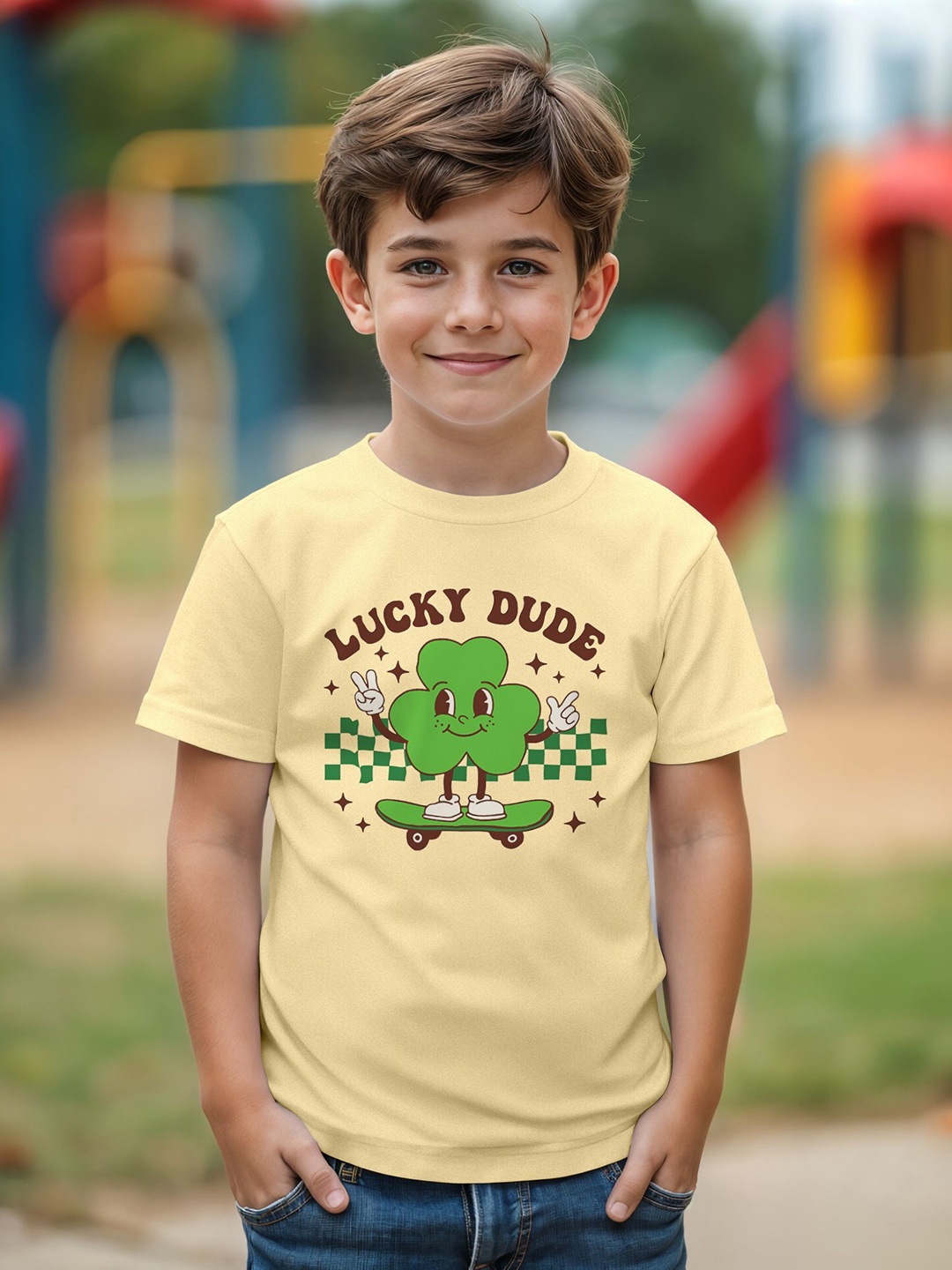 

Provogue Boys Graphic Printed Round Neck Cotton T-shirt, Yellow
