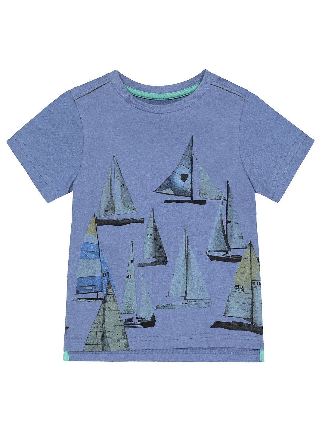 

mothercare Boys Boat Printed Pockets T-shirt, Blue