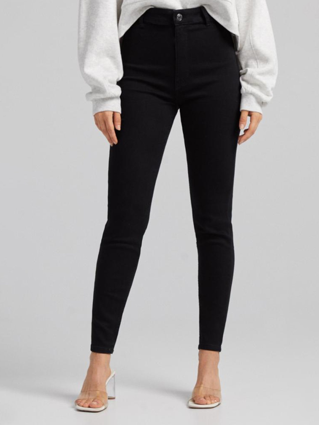 

zayla Women Comfort High-Rise Stretchable Jeans, Black