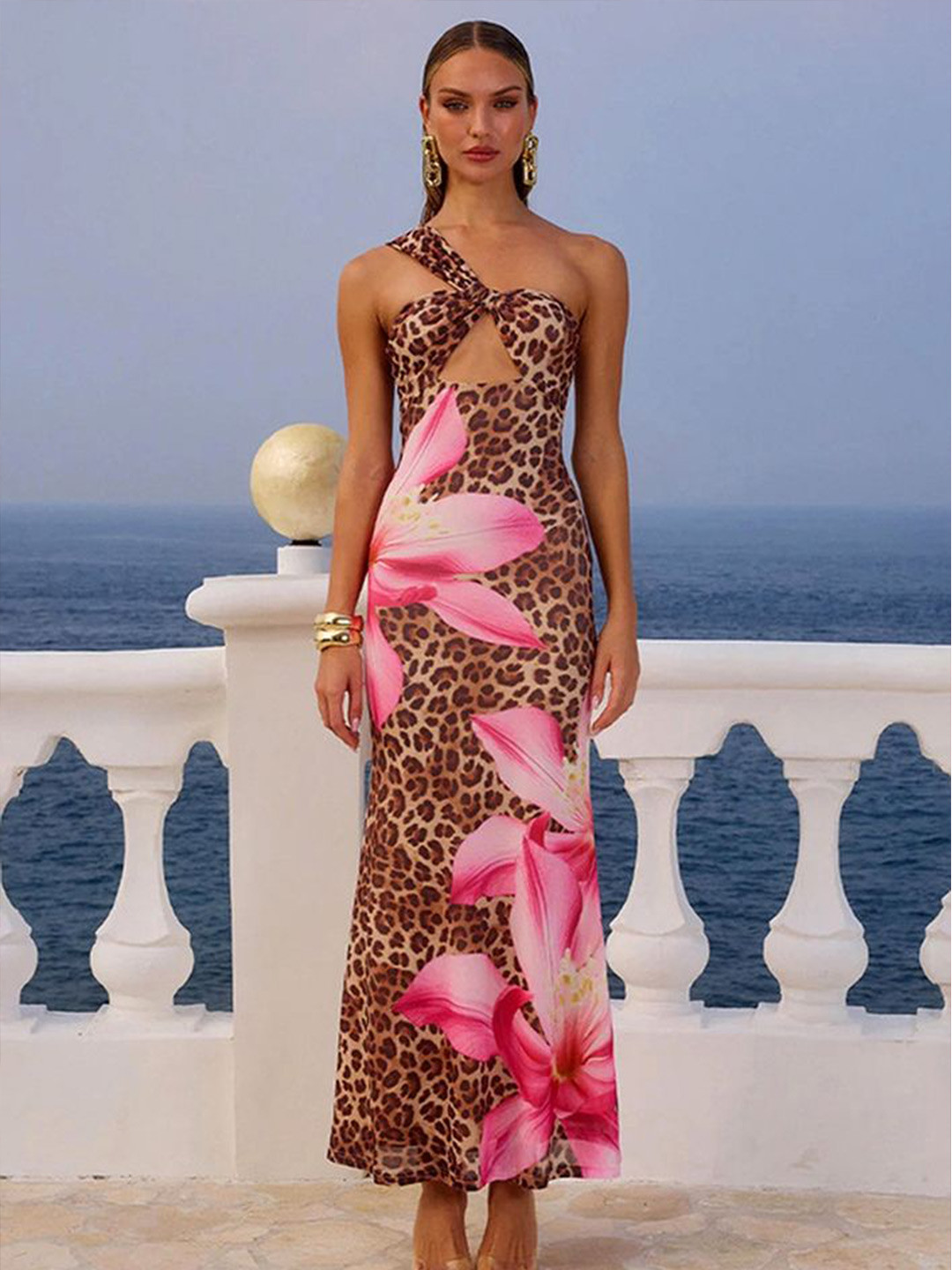

LULU & SKY Floral Print Maxi Dress, Multi