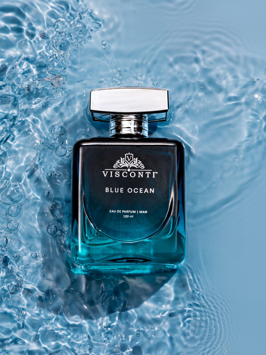 

VISCONTI Men Blue Ocean Long Lasting & Anti Stain Eau De Parfum - 100 ml, Transparent