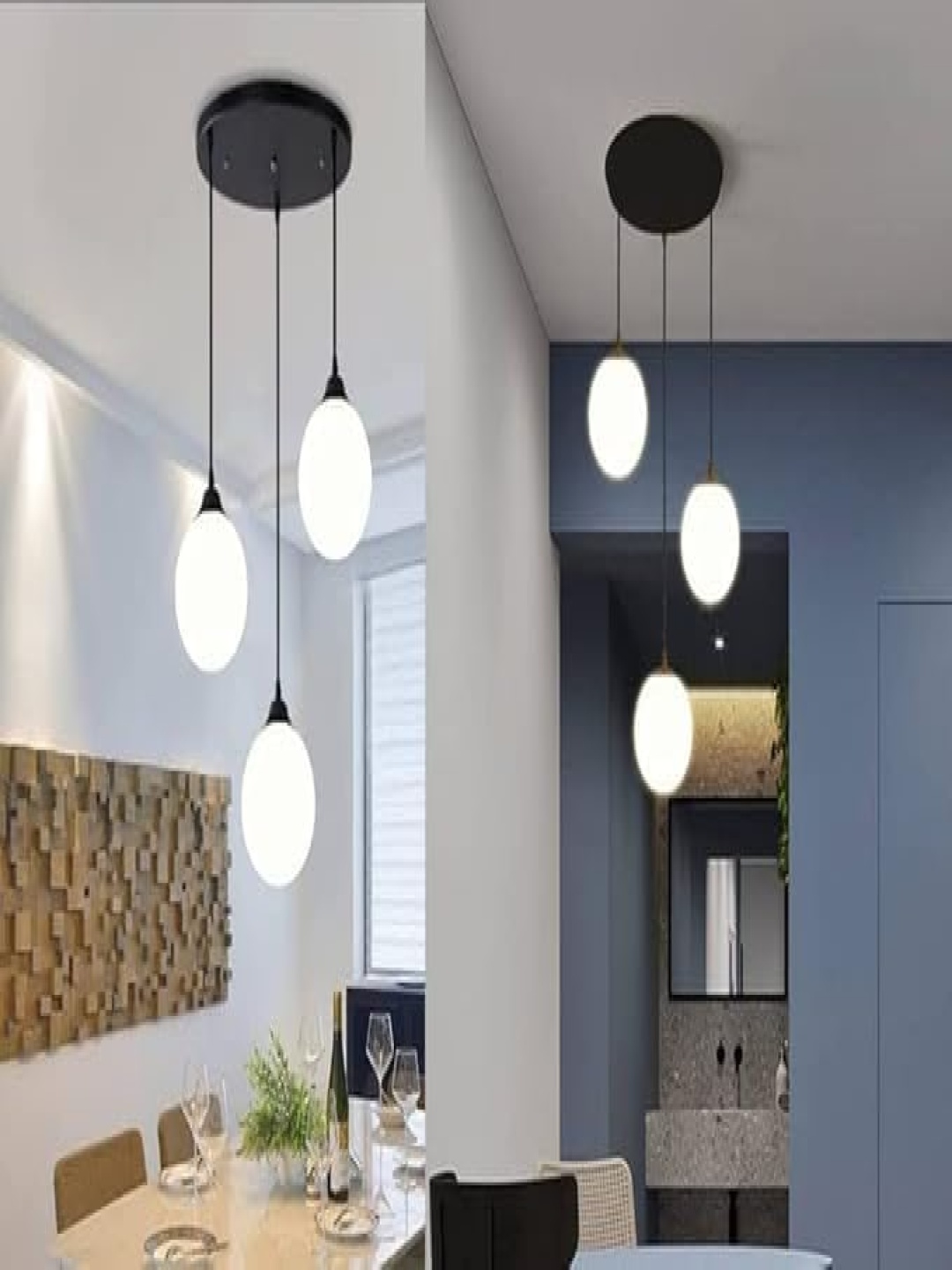 

GAUVIK White Glass Ceiling Lamp