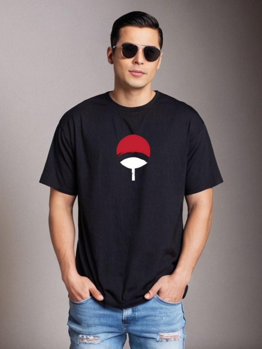 

Be Crazy Graphic Printed Round Neck T-shirt, Black