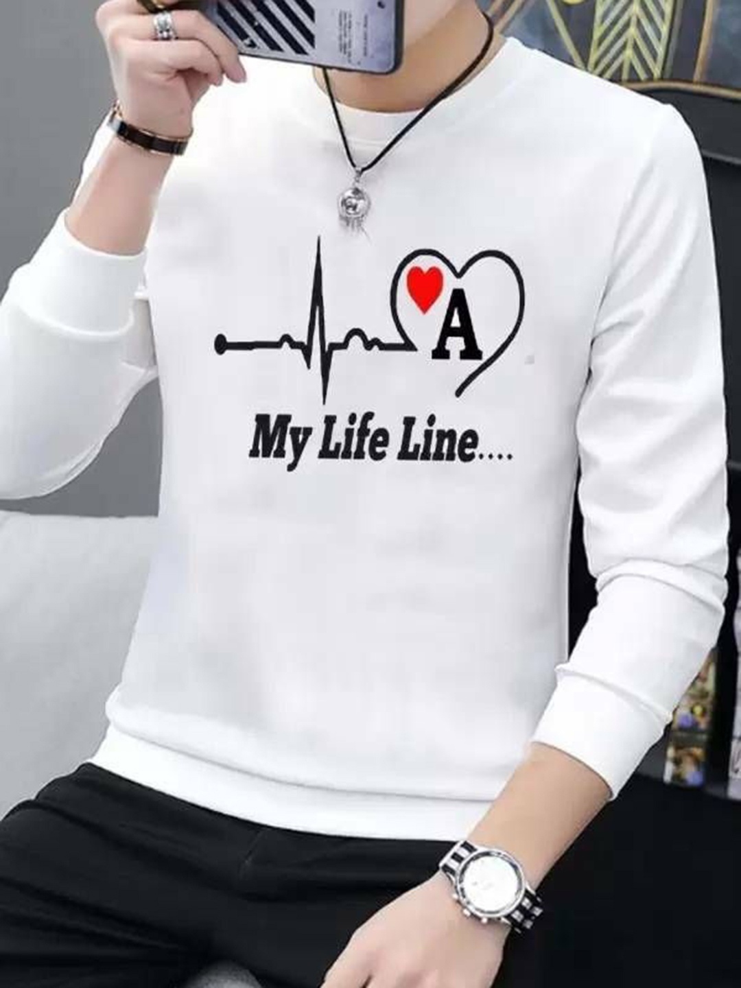 

Unicus Apparel Typography Printed Round Neck T-shirt, White