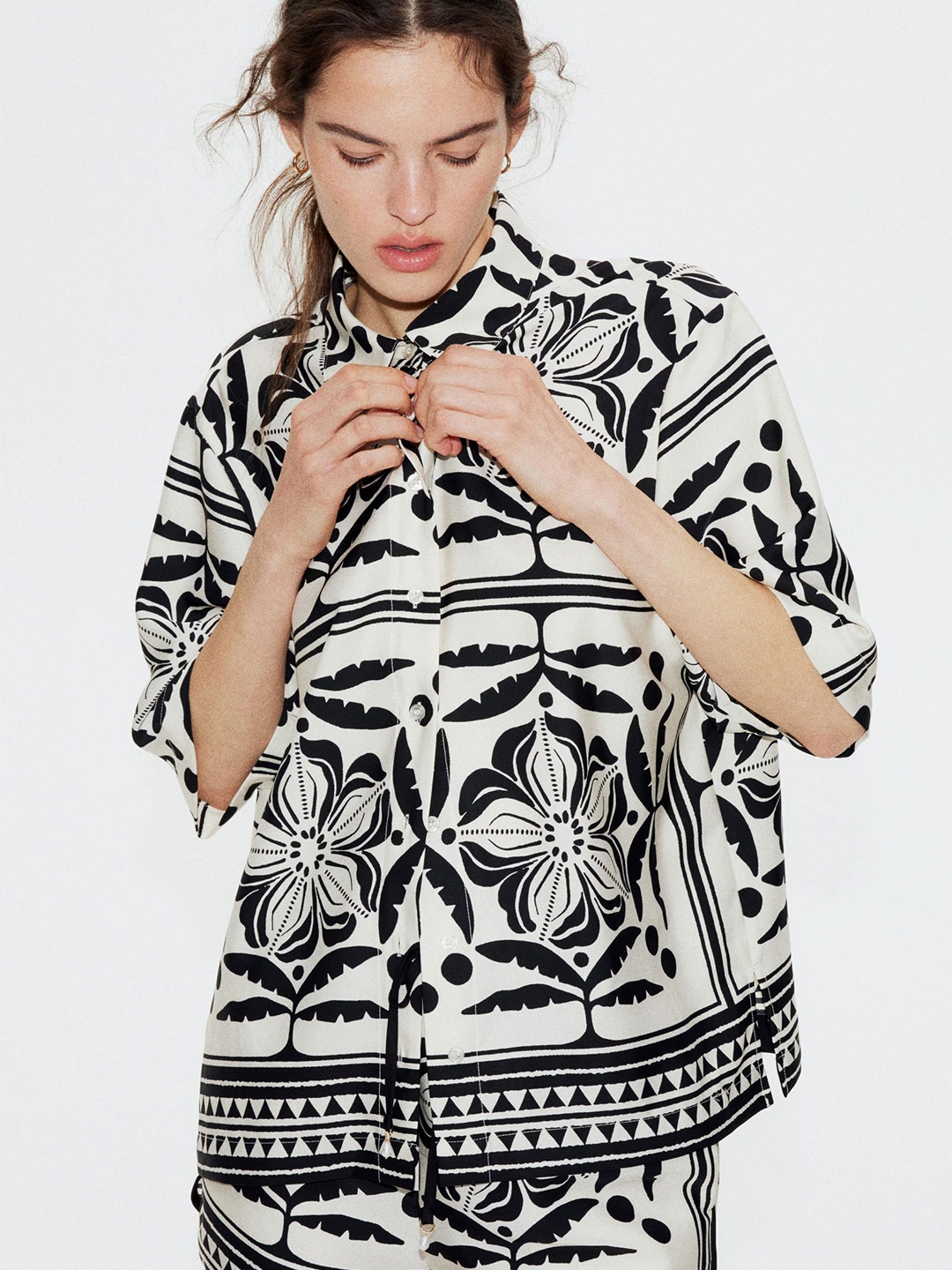 

H&M Twill Shirt, White
