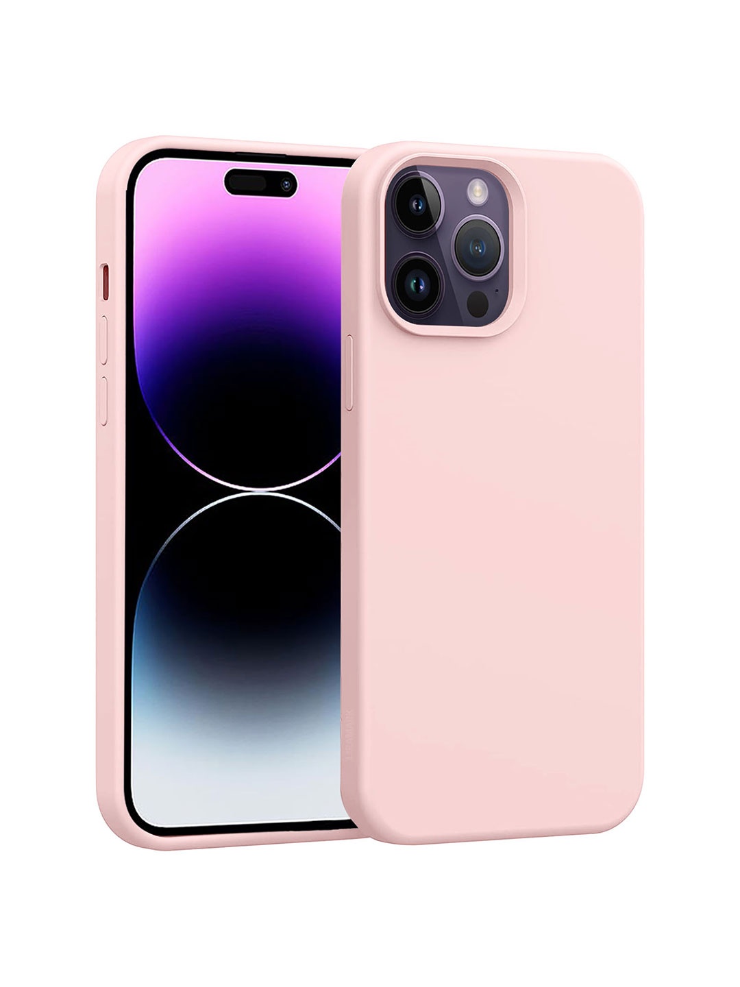 

LIRAMARK Solid iPhone 14 Pro Max Impact Resistant Back Case, Pink