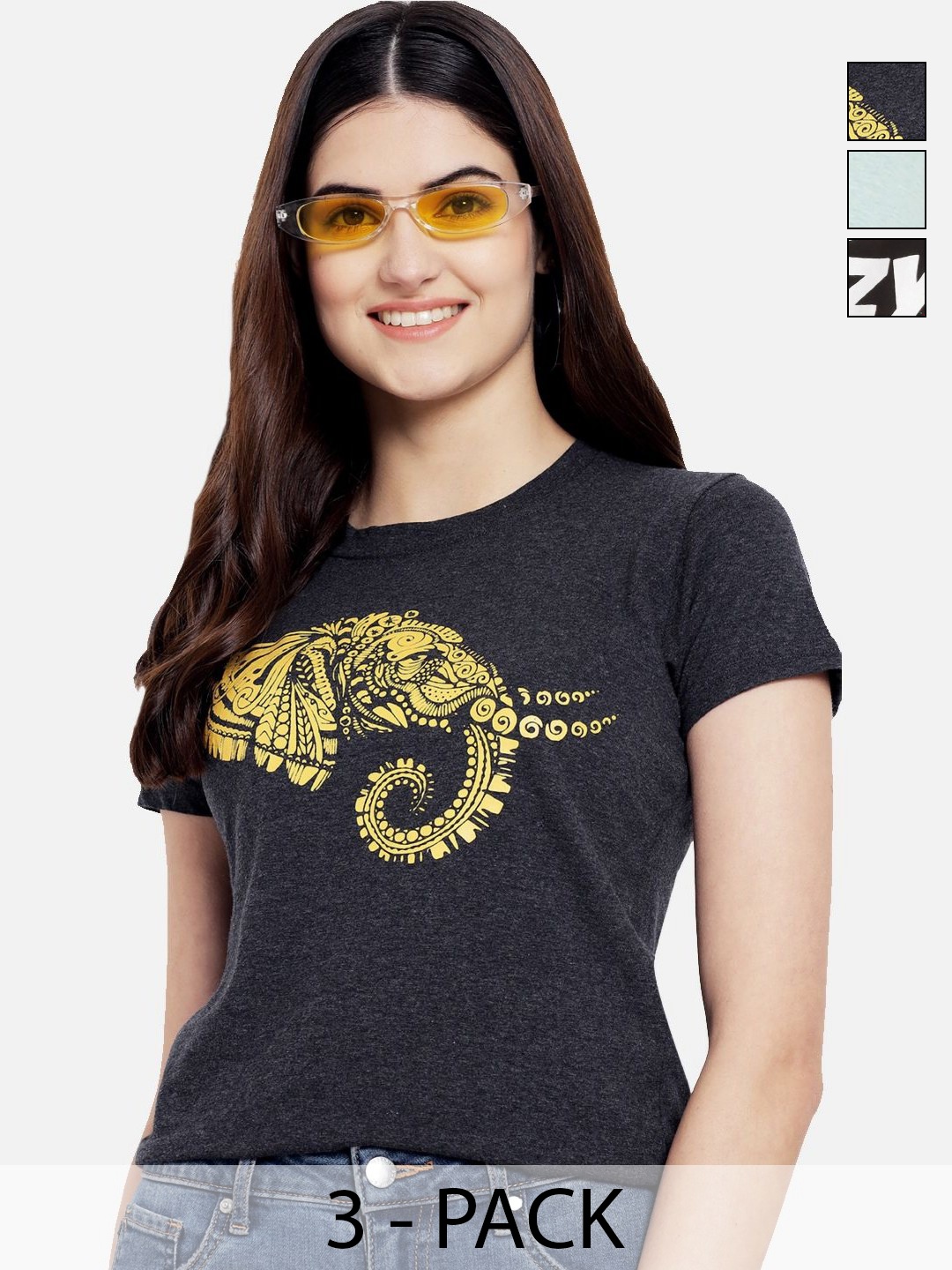 

Dreambe Women Typography Printed T-shirt, Multi