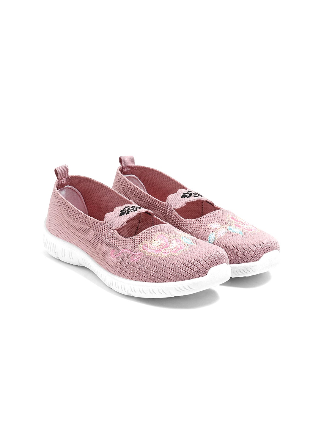 

Supex Women Woven Design Sneakers, Peach