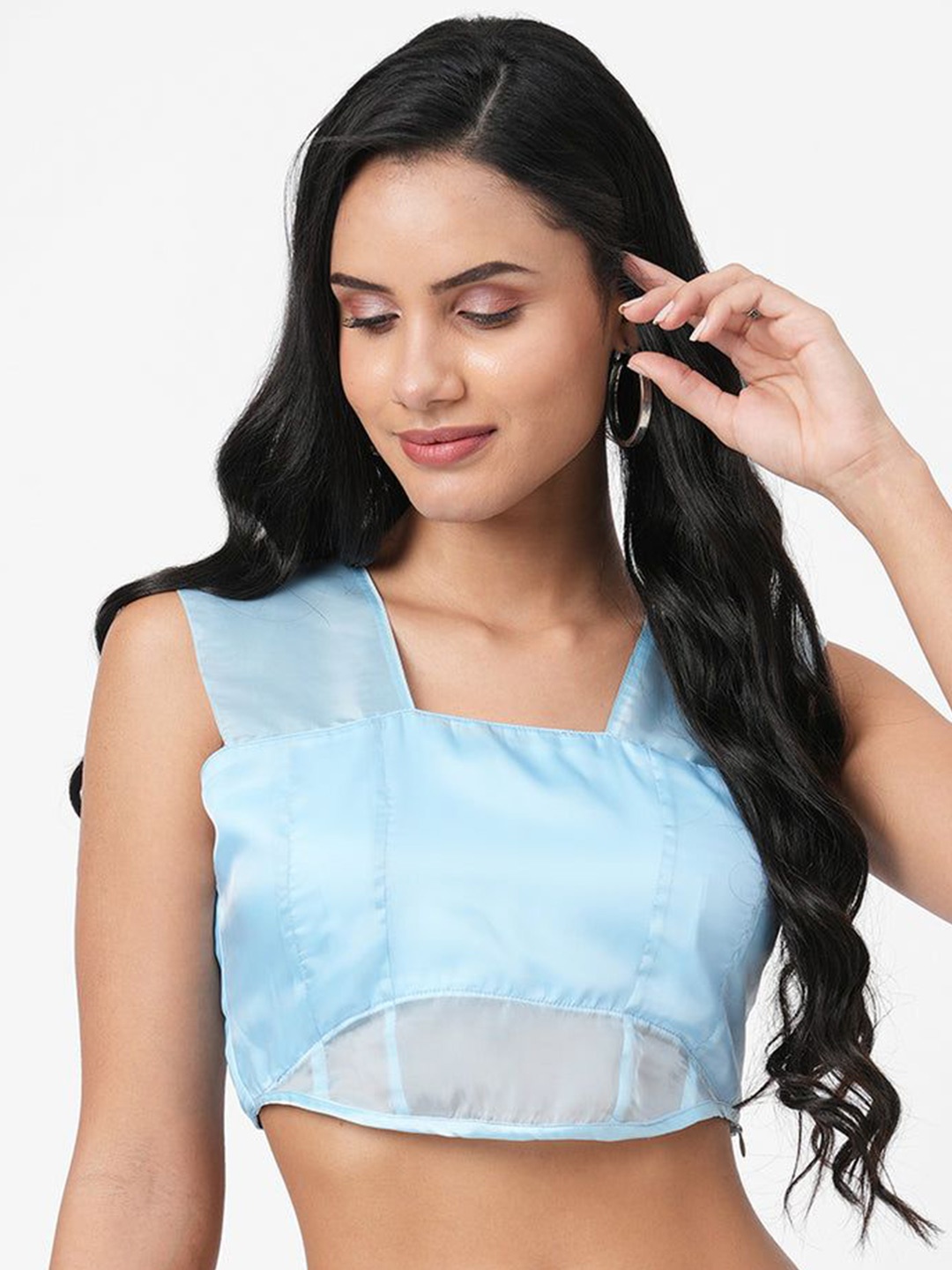 

15 BUTTONS Women Crop Top, Blue